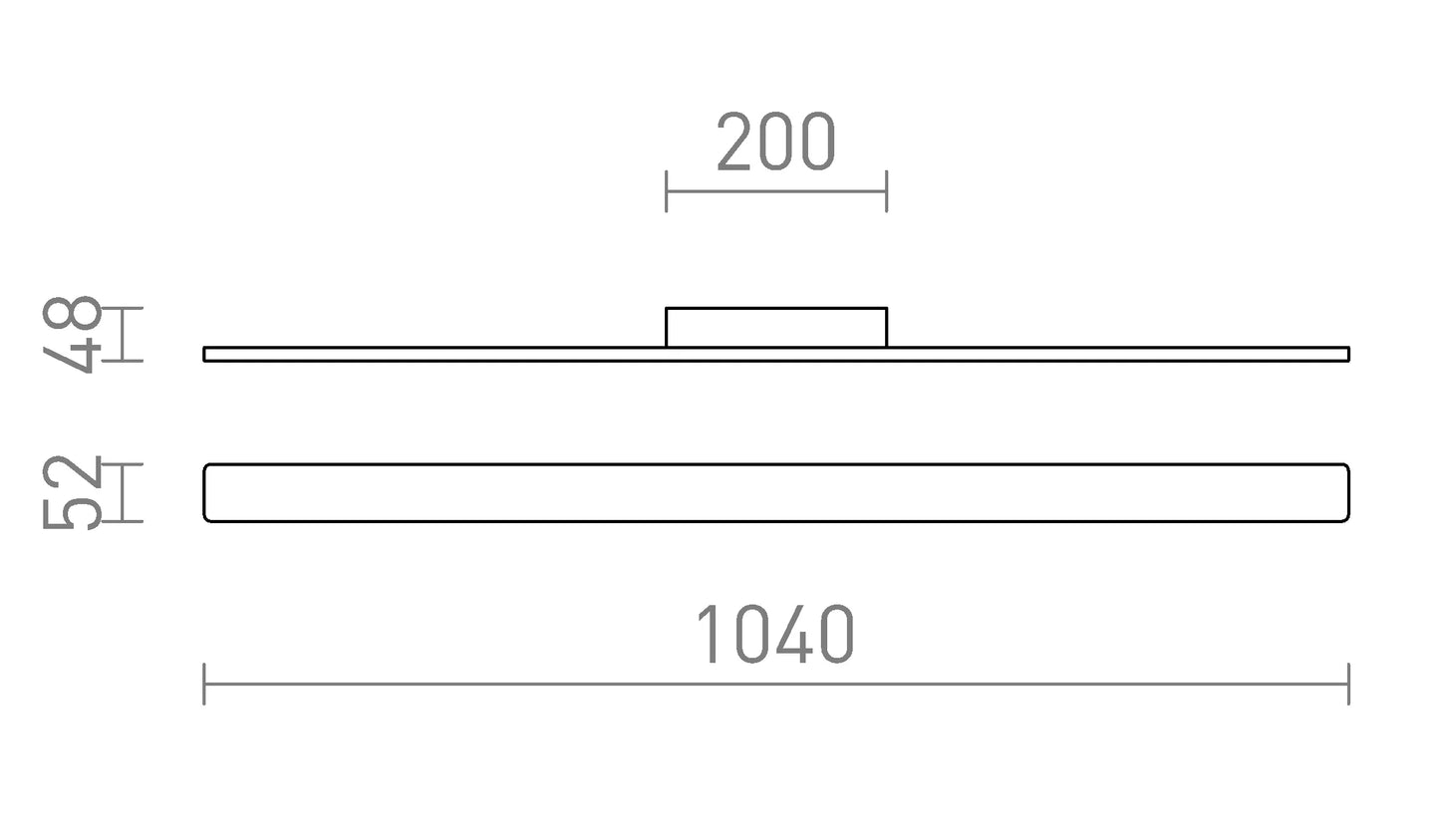 VectaLine 104 | lineare LED-Wandleuchte | 104 cm matt schwarz