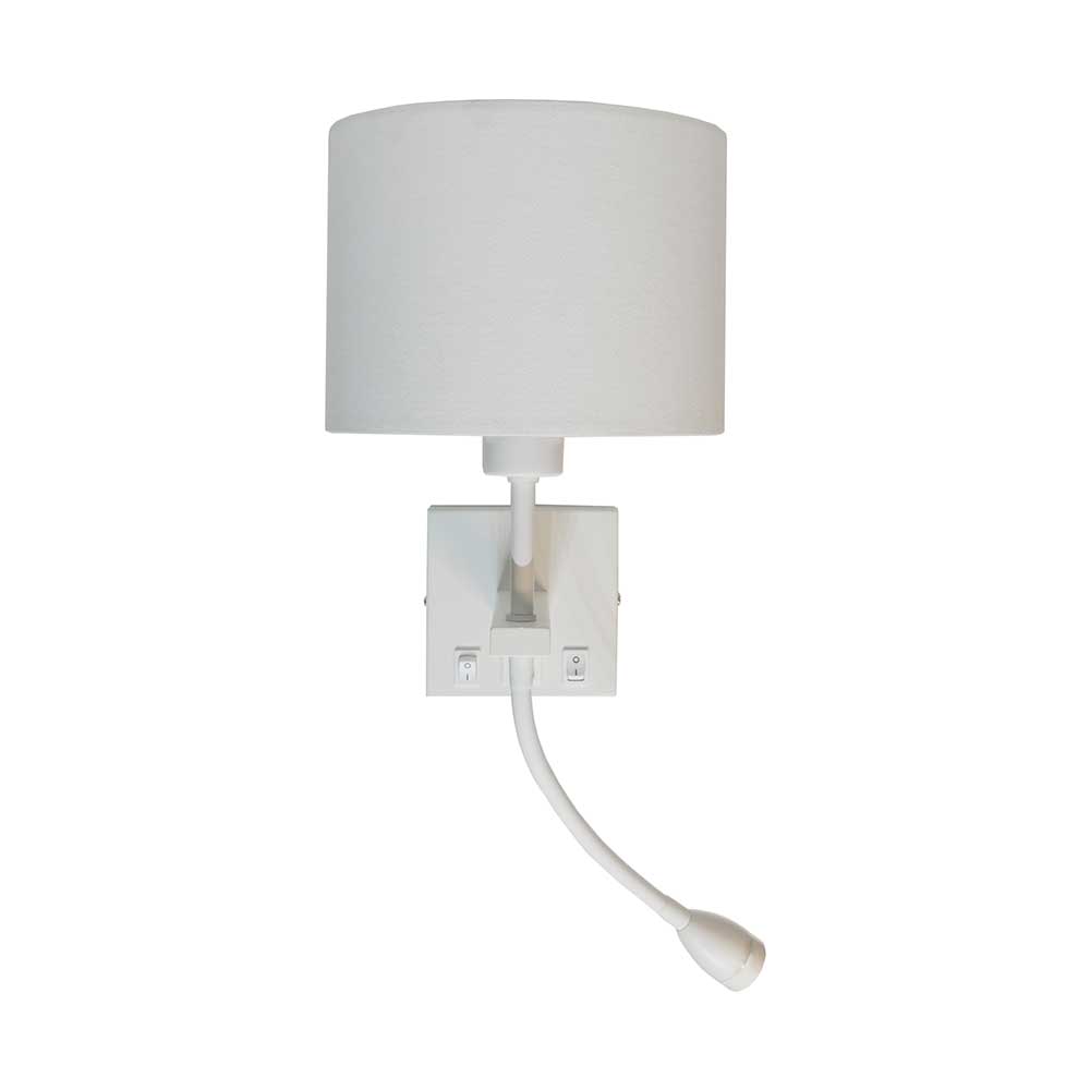 Wandlamp QUAD USB - Wit