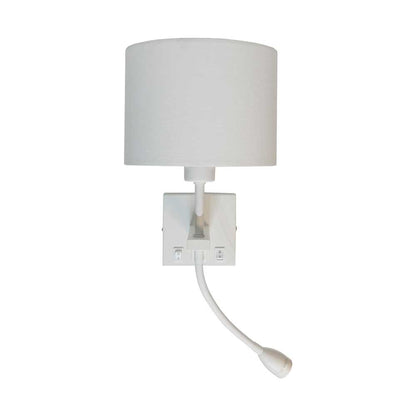 Wandlamp QUAD USB - Wit