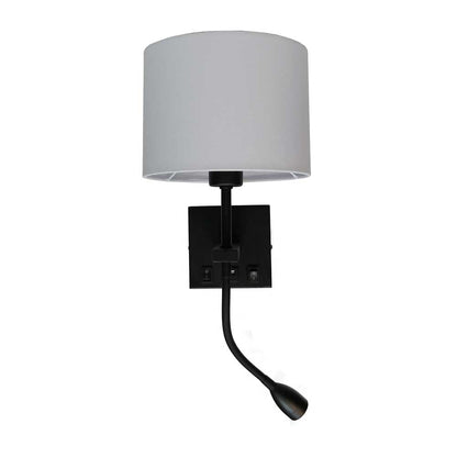 Wandlamp QUAD USB - Zwart