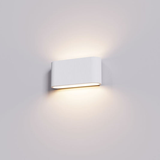 Wandlamp LILLE (gips) - Geribbeld