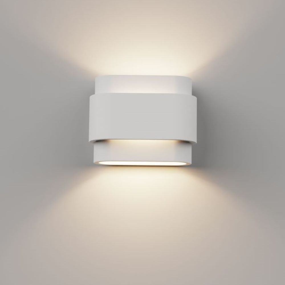 Wandlamp METZ (gips) - Wit