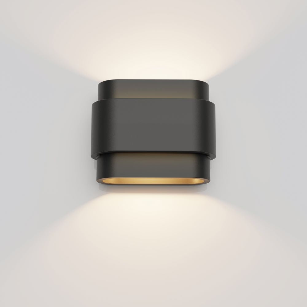 Wandlamp METZ (gips) - Zwart