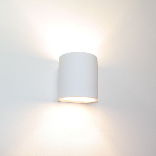 Wandlamp PLASTER rond (gips)