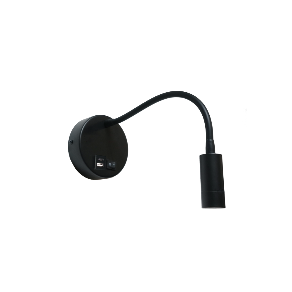 Wandlamp FLEX USB - Zwart