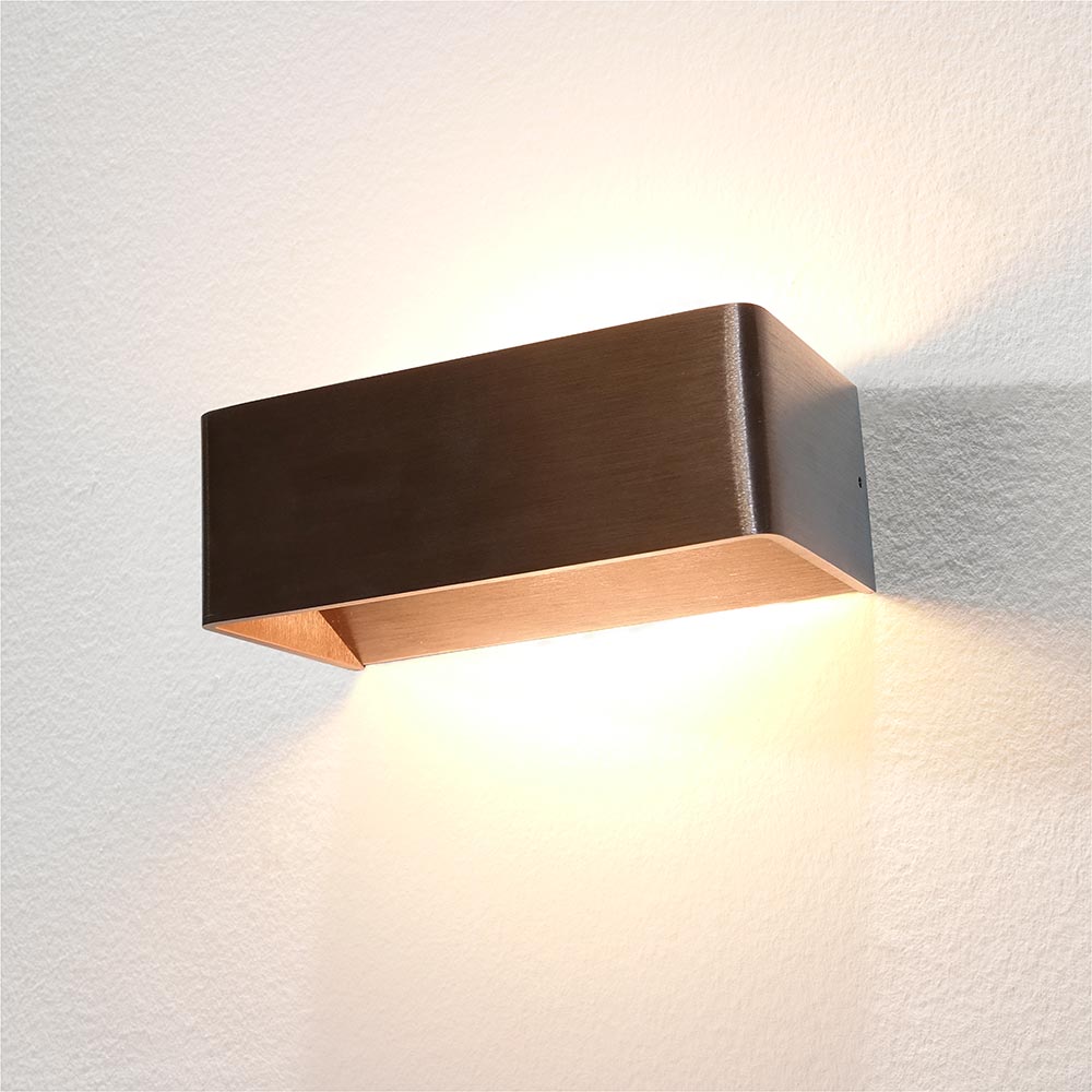 Wandlamp MAINZ - Brons geborsteld