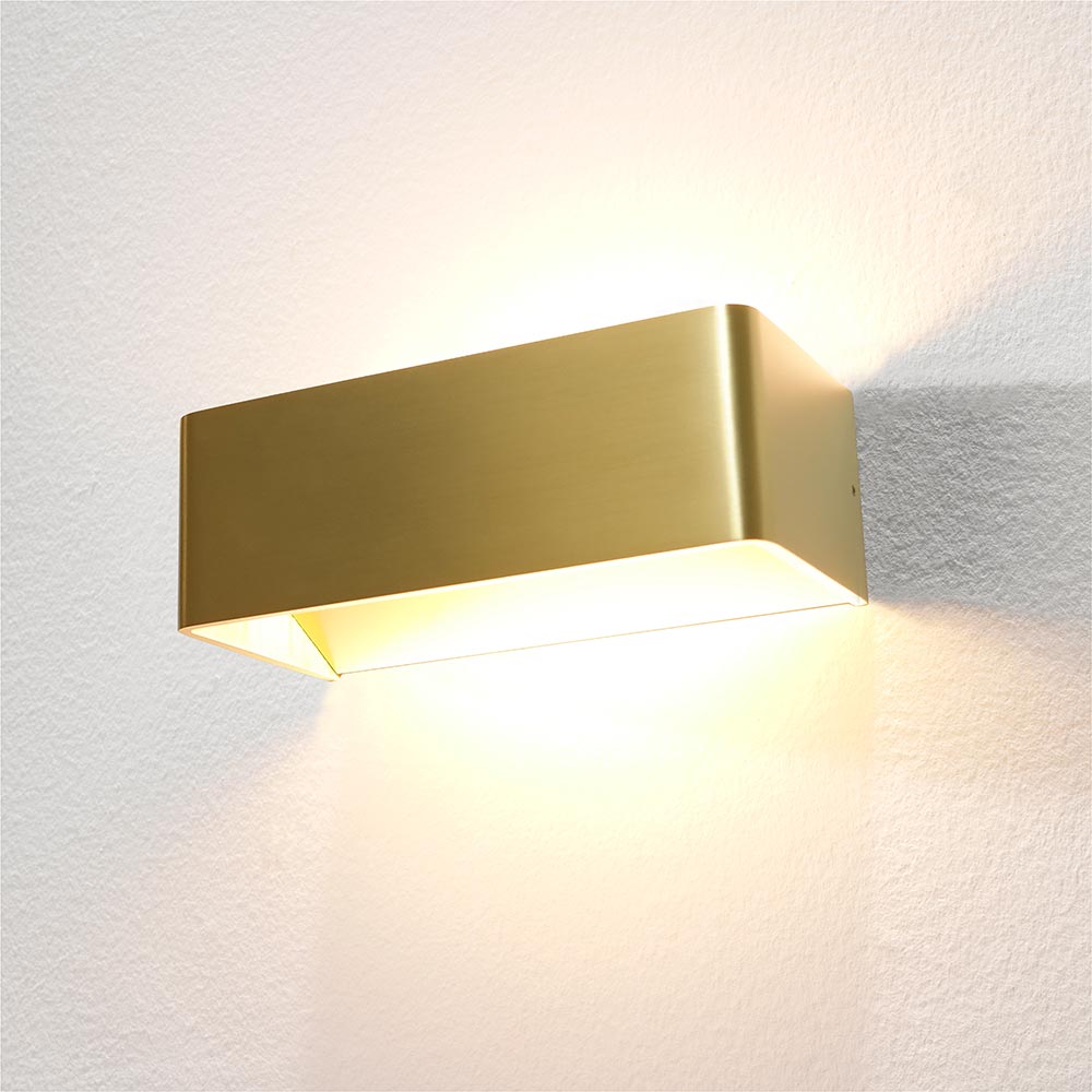 Wandlamp MAINZ - Goud geborsteld