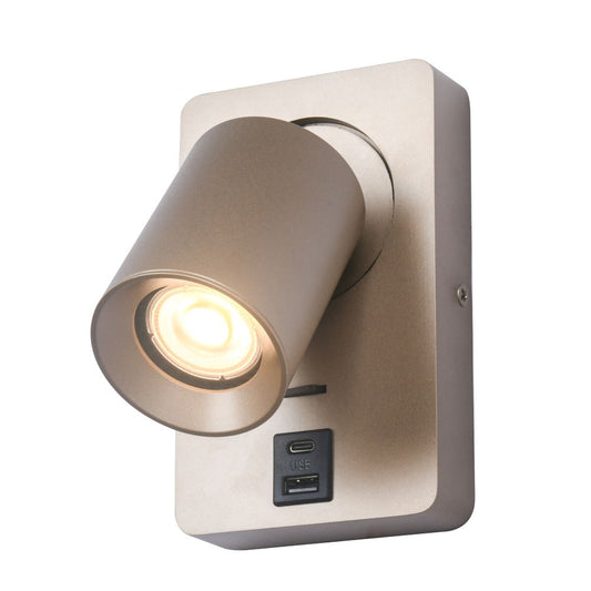 Wandlamp MEGANO USB - Champagne