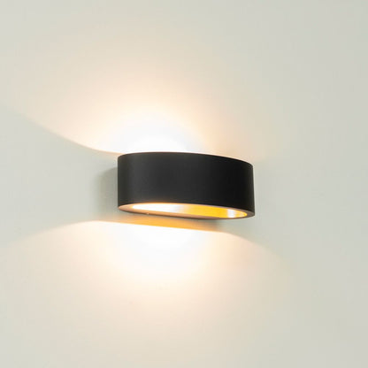 Wandlamp SHARP - Zwart/mat goud