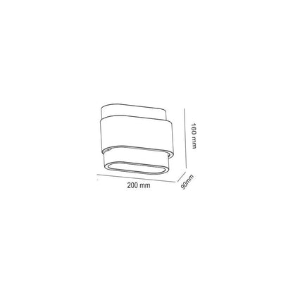 Wandlamp METZ (gips)