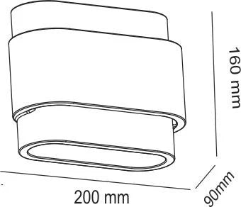 Wandlamp METZ (gips)