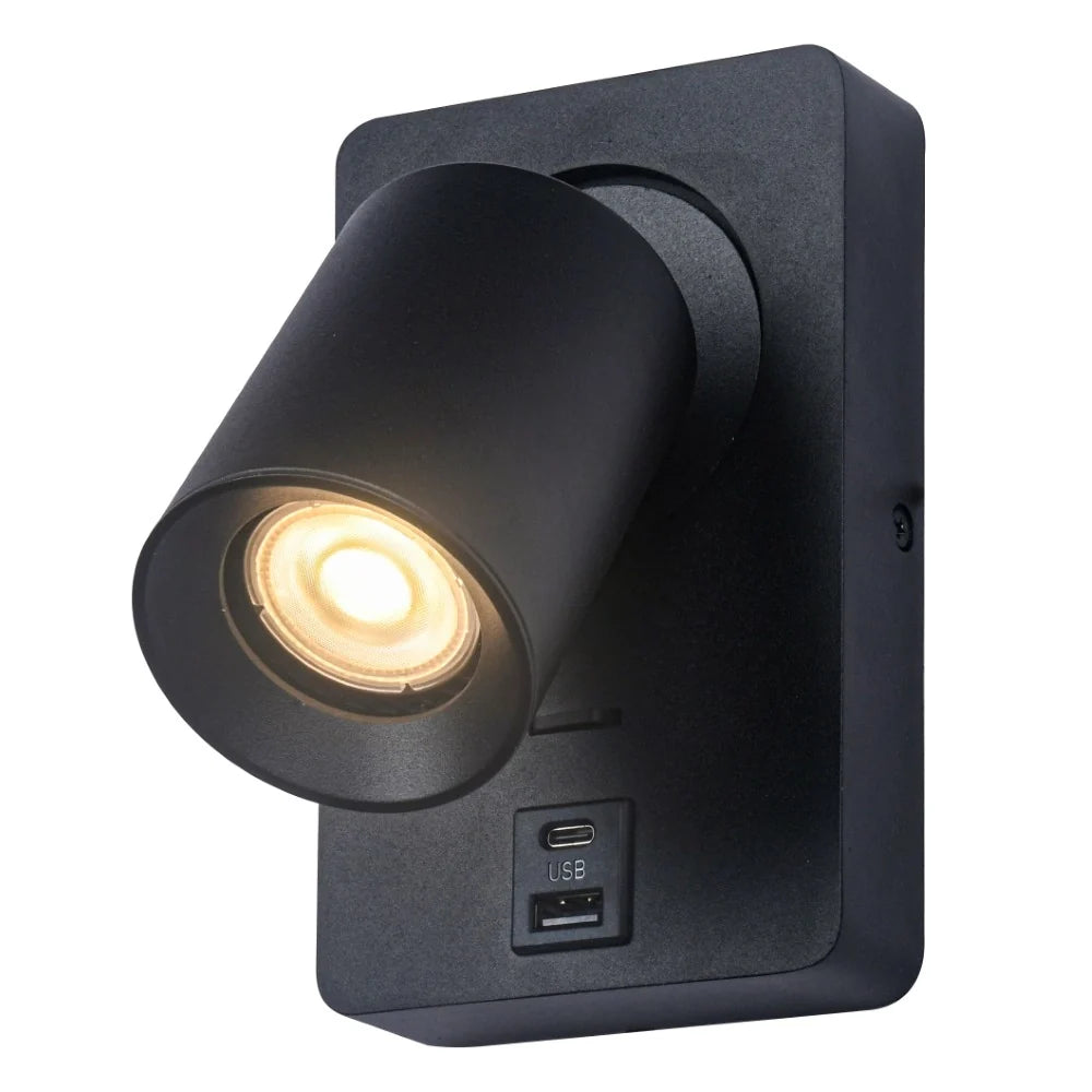 Wandlamp MEGANO USB