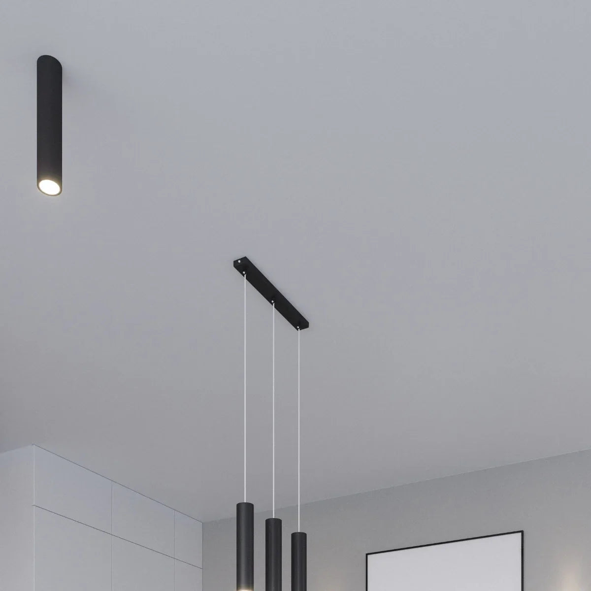 Zenith Trio 45 | 3-flammige Zylinder Hängelampe | 45 cm