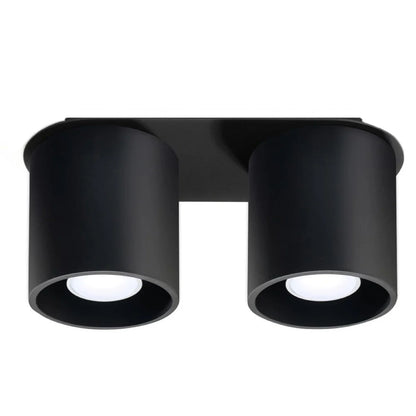 Zyro 2 2-spots ronde plafondlamp wit of zwart
