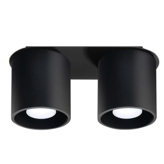 Zyro 2 2-spots ronde plafondlamp wit of zwart