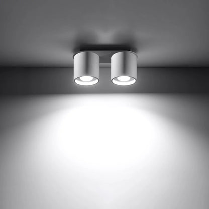 Zyro 2 2-spots ronde plafondlamp wit of zwart