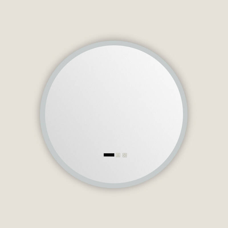 LED spiegel retro rond 60 cm CCT zij-aanzicht
