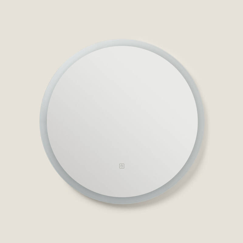 LED spiegel rond 60 cm anticondens zij-aanzicht