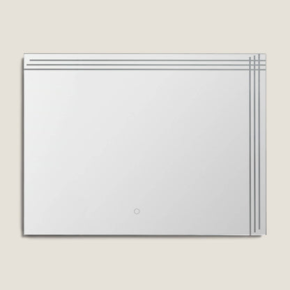 LED badkamerspiegel 60x80 cm Dinklage vooraanzicht