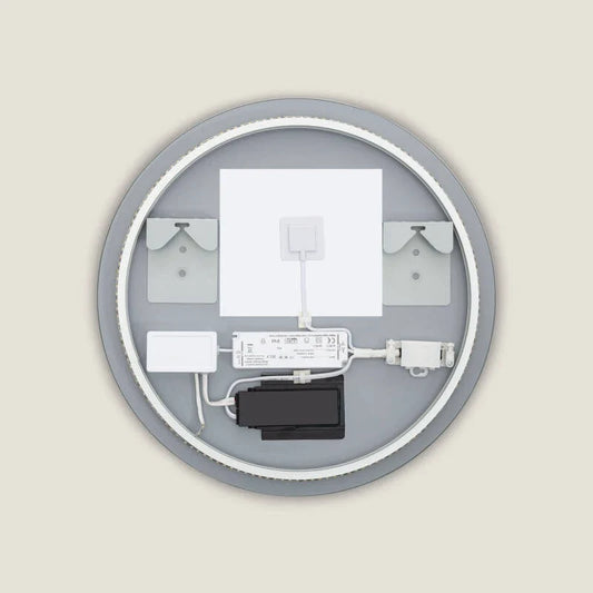 Ronde LED spiegel 45 cm anticondens boven wastafel