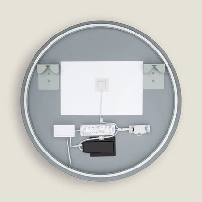 LED spiegel rond 60 cm anticondens ingeschakeld