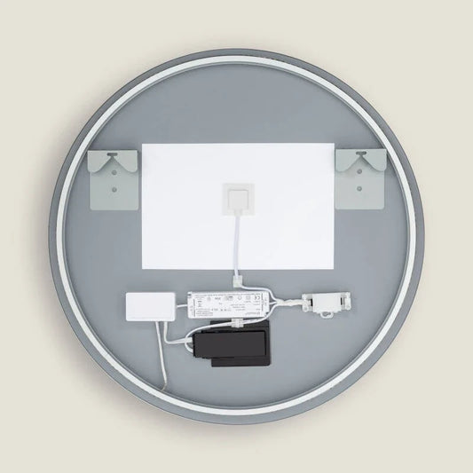 LED spiegel rond 60 cm anticondens ingeschakeld
