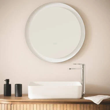 Ronde LED badkamerspiegel Ø60 cm CCT sfeeropname badkamer