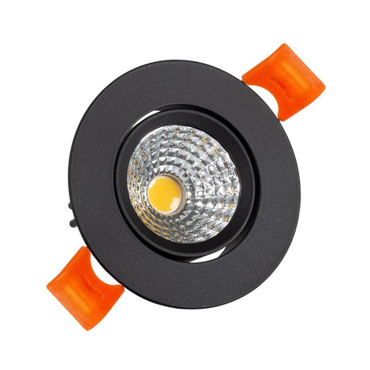 Pivotaro richtbare LED downlight 3W CRI92 zwart zaagmaat 55 mm