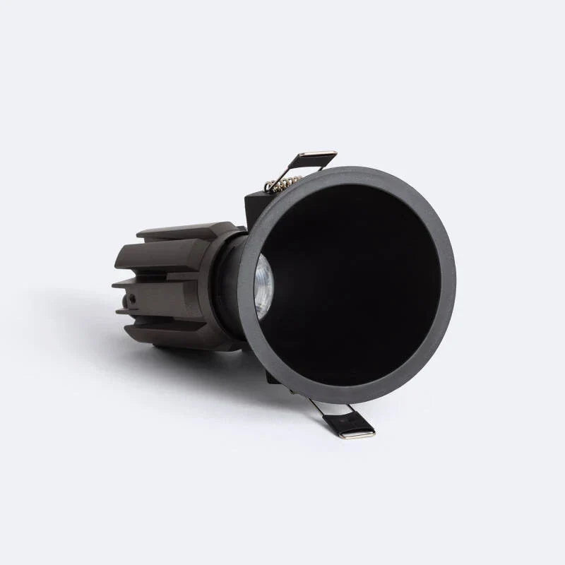 Contaro kantelbare conische LED downlight 9W/12W grijs CRI90 inbouwspot LED 9W zaagmaat Ø85 mm — dimbaar, 2700K/3500K/4000K