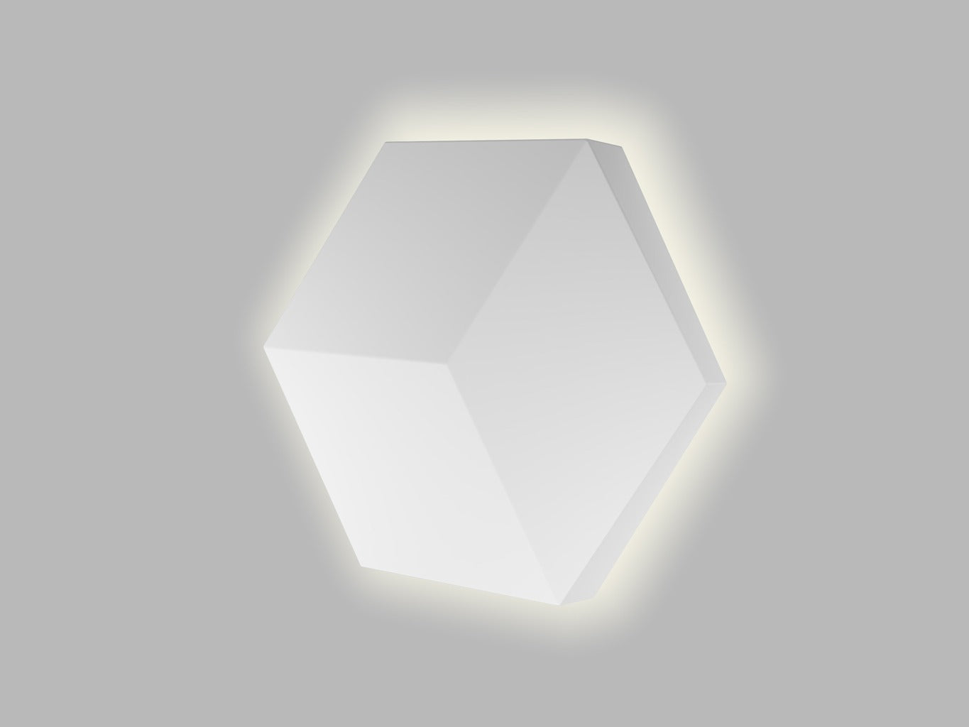 LED2 HEXO wit hexagonale wandlamp indirect