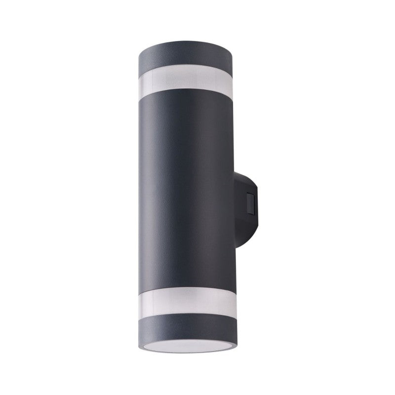 Azzardo JASON 2 up-down buitenwandlamp donkergrijs