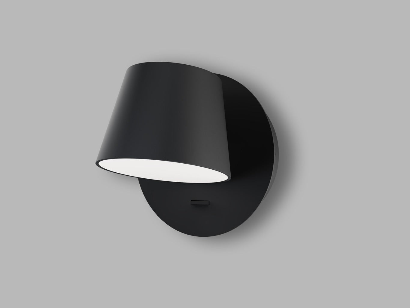 LED2 KOTO zwart cilindrische wandlamp opaal
