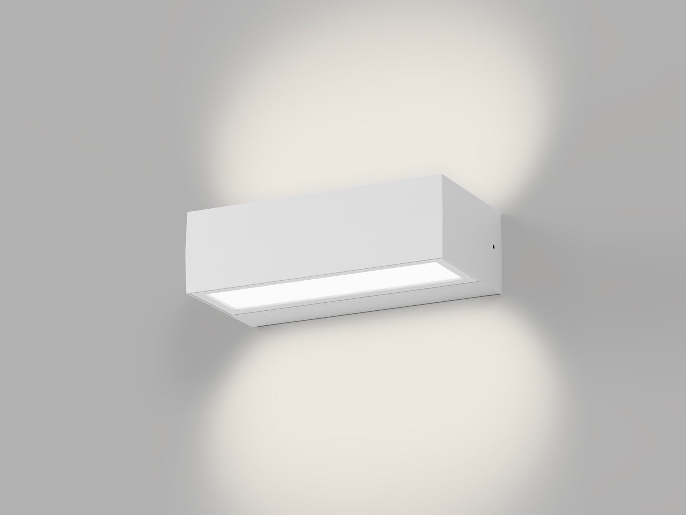 LED2 KVADER II wit rechthoekige buitenwandlamp up & down IP65