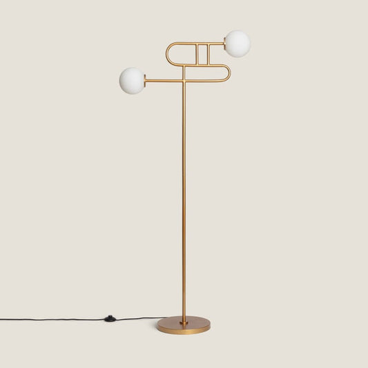 Rowsavo design vloerlamp goud metaal