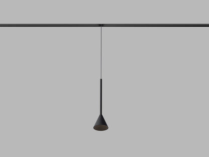 LED2 MAG KONO Z 48V conische hangende magnetische spot zwart