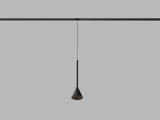 LED2 MAG KONO Z 48V conische hangende magnetische spot zwart