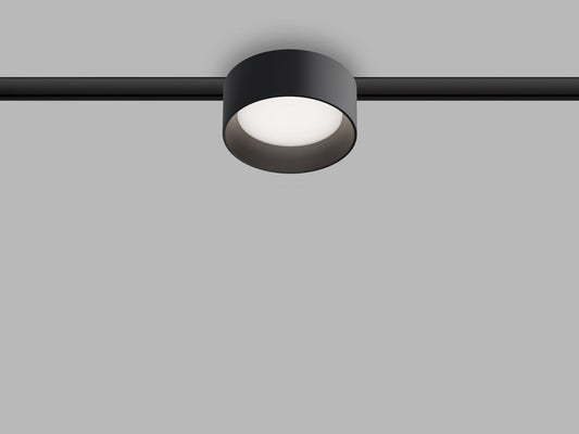 LED2 MAG ZETA ON 48V rond diffuus magnetisch railarmatuur zwart