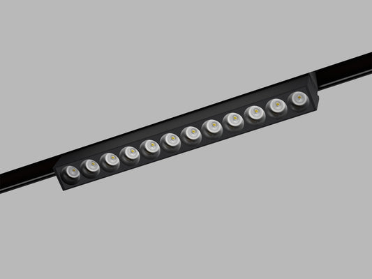 LED2 MAGLASER III TILT 48V kantelbare lineaire magnetische railspot zwart