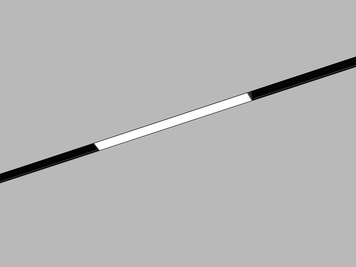 LED2 MAGLINE III 48V lineair diffuus magnetisch railarmatuur 30 zwart
