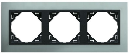Efapel Logus 90 Metallo afdekraam aluminium