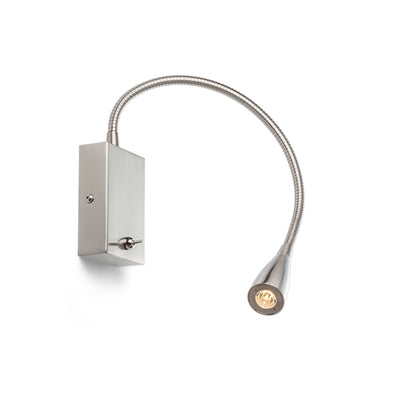POINT wandspot op zwanenhals LED mat nikkel