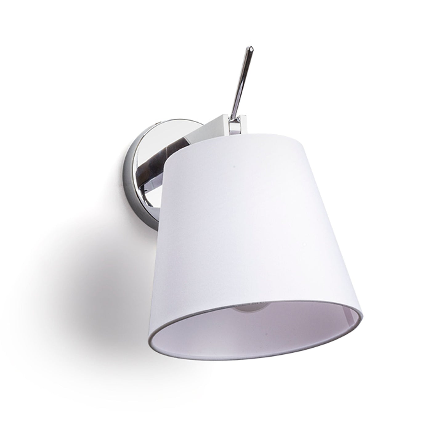 JERSEY wandlamp met arm kantelbare textielkap