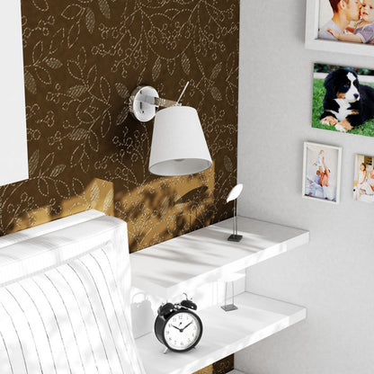 JERSEY wandlamp met arm kantelbare textielkap