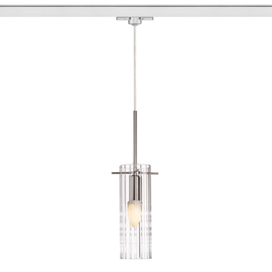 GIFT 3-fase hanglamp getextureerd glas & chroom