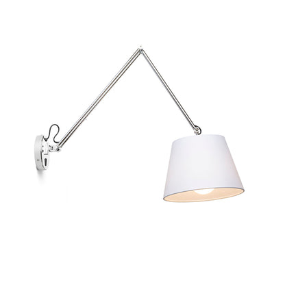 ASHLEY wandlamp met arm textielkap, verstelbaar