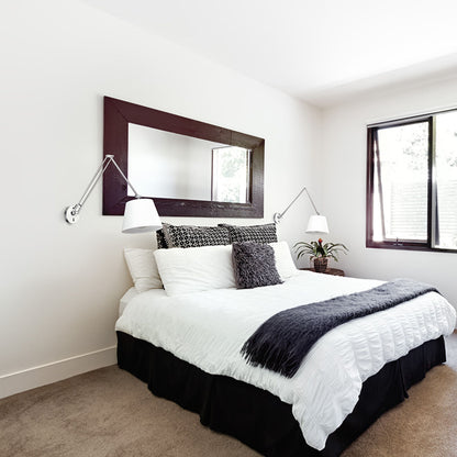 ASHLEY wandlamp met arm textielkap, verstelbaar