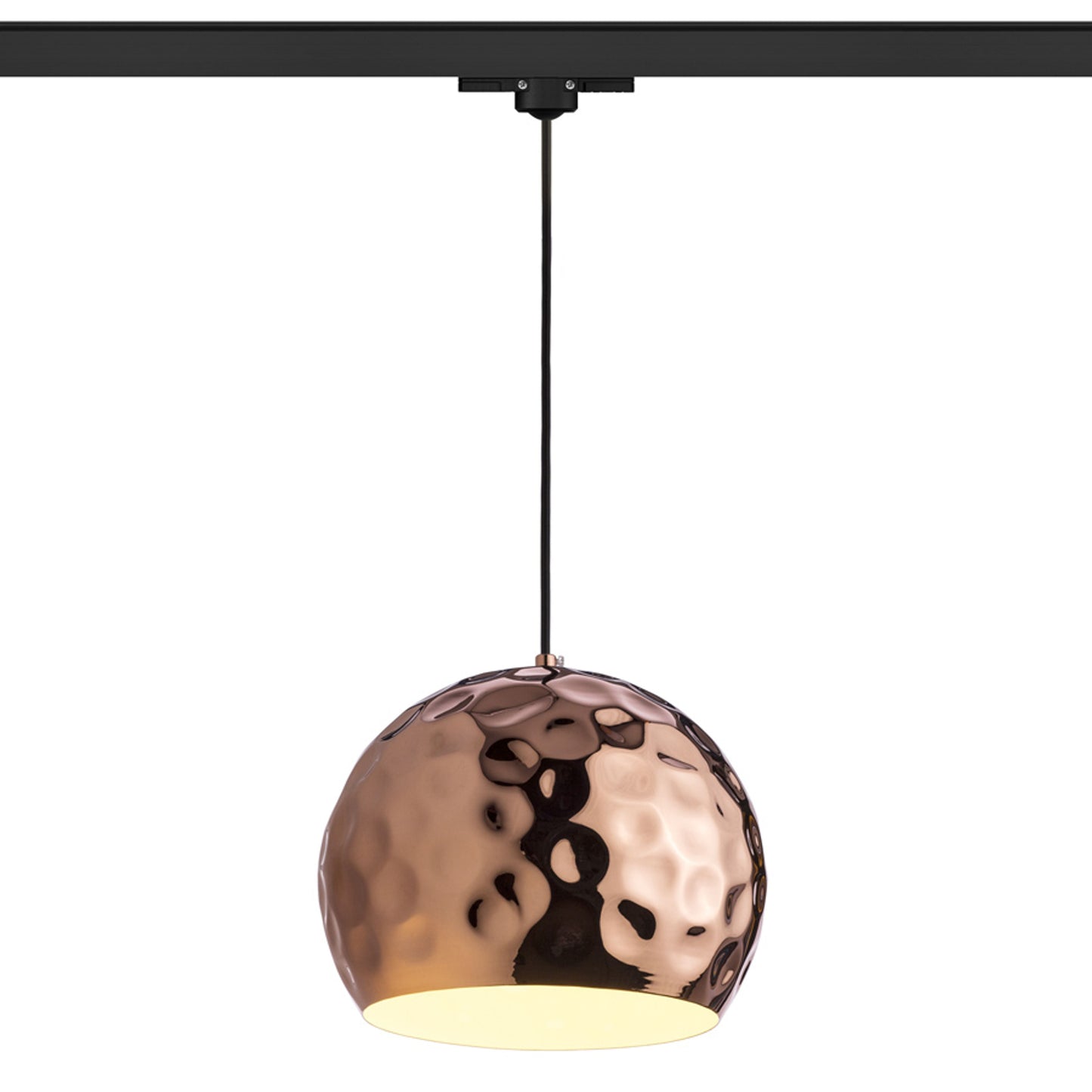 BLONDIE 3-fase hanglamp koper met witte binnenkant