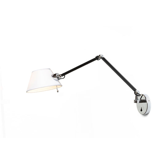 MONTANA wandlamp met arm textiele lampenkap