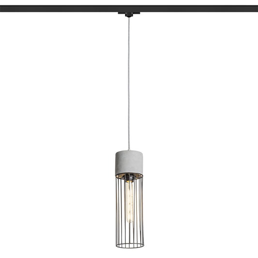 BURTON 3-fase hanglamp beton & metaaldraad