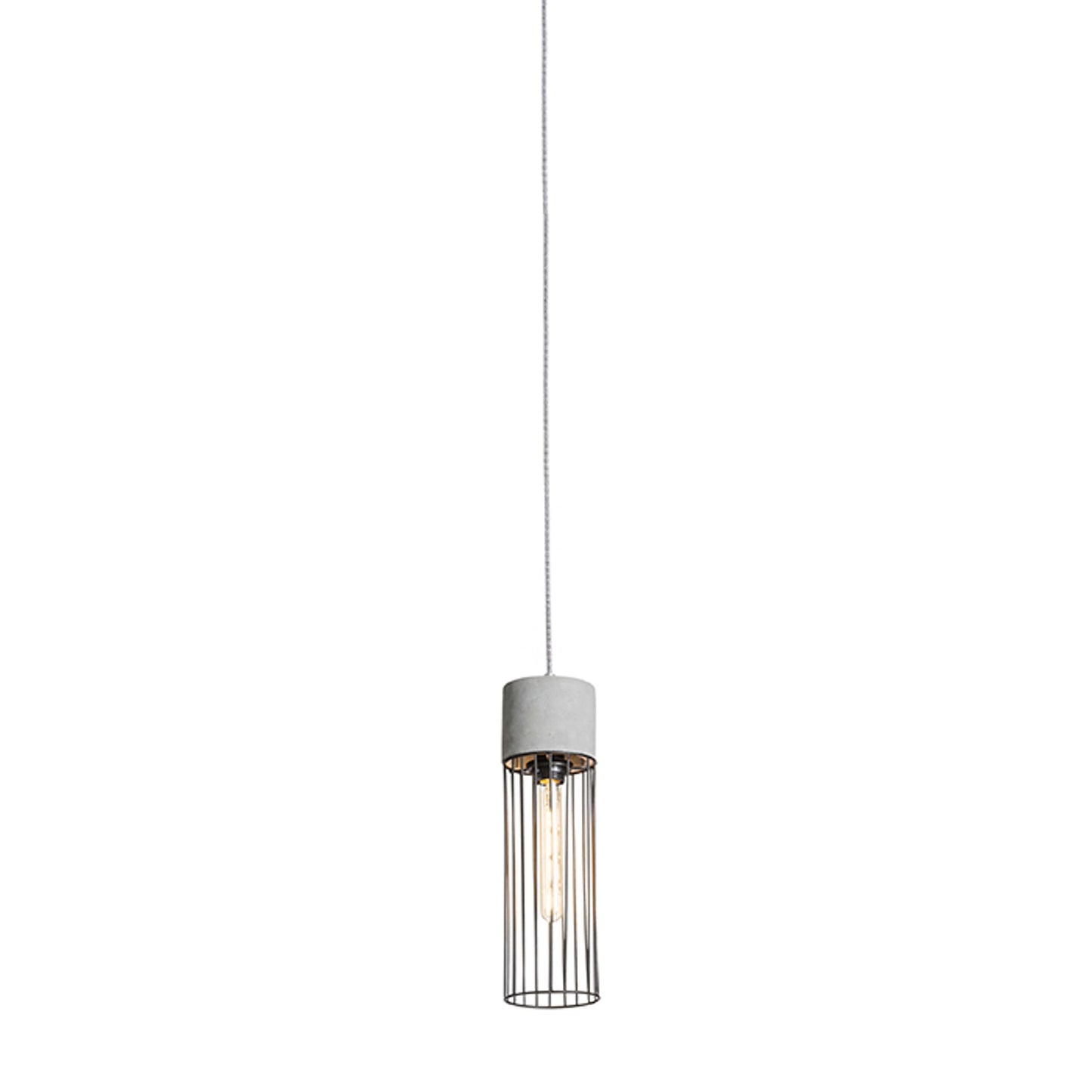 BURTON 3-fase hanglamp beton & metaaldraad